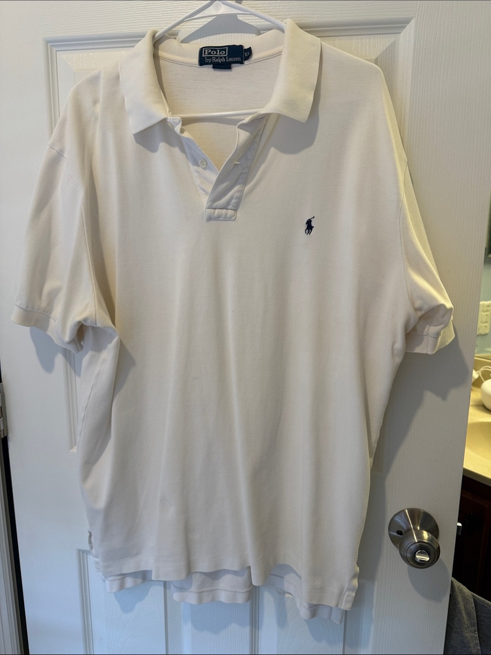 Polo by Ralph Lauren White Polo with Navy Pony